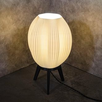 Jonathan Y Designs Wavy 16.5 Modern Contemporary Plant-Based PLA 3D Printed Dimmable LED Table Lamp, White