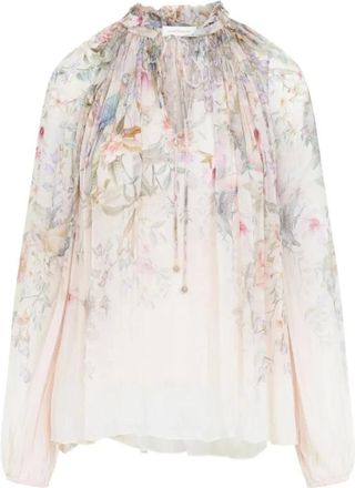 Zimmermann Rebellion Billow Blouse - Dames - Blouses - Veelkleurig - S - Polyester - Overhemden