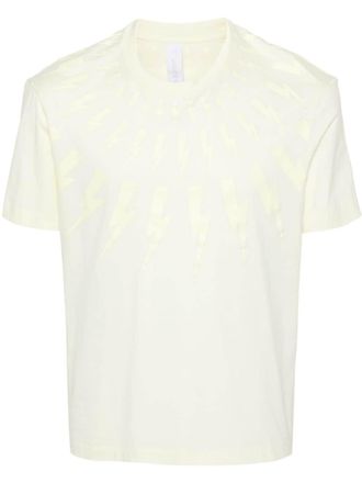 Neil Barrett T-shirt con stampa Thunderbolt - Giallo