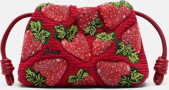 Loewe Paulas Ibiza Flamenco Mini beaded clutch