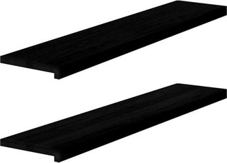 vidaXL Vidaxl - Alf&eacute;izares De Ventana 2 Uds Madera Maciza Roble Marr&oacute;n Oscuro