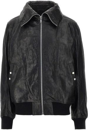 Rick Owens Dracuflight leather bomber jacket Man 50