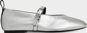 Rag & Bone Spire Metallic Leather Mary Jane Ballerina Flats