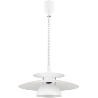 Eglo Lampadario A Sospensione Moderno Brenda Policarbonato Bianco 1 Luce E27