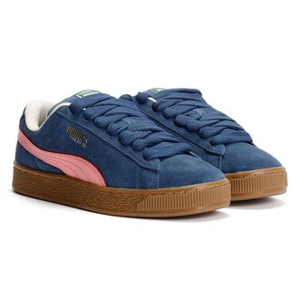 Puma Unisex Suede XL Blue/Pink Trainers - Size UK 6