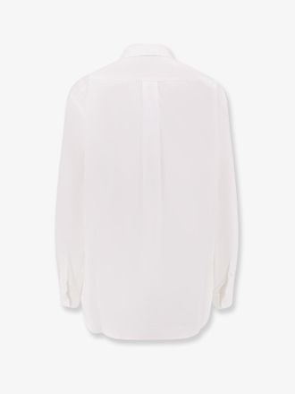 Coperni Boyfriend Popeline Cotton Shirt - White
