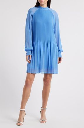 BOSS Dolumi Long Sleeve Shift Dress in Cornflower at Nordstrom Rack, Size 6