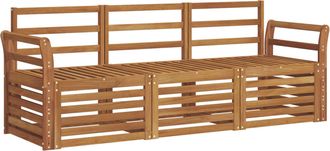 vidaXL Juegos De Sof&aacute;s 3 Uds. Natural Madera De Acacia S&oacute;lida Vidaxl