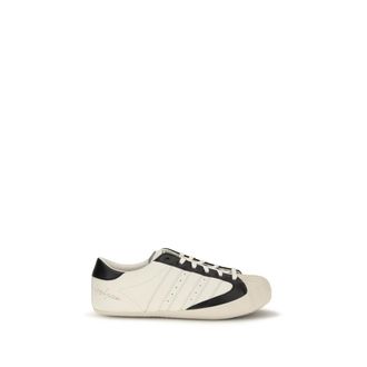 Yohji Yamamoto White Calf Leather Bos Taurus Low Top Mens Sneakers