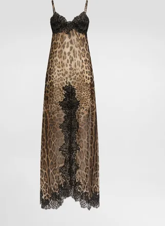 Dolce & Gabbana Leo-print Chiffon Slip Dress - Woman Dresses Animal Print 36