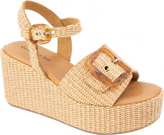 Chocolat Blu Womens Jace Sandal In Natural Raffia