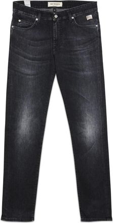 Roy Rogers Zwarte Denim Jeans met Vervaagde Wassing - Heren - Slim Fit Jeans - Zwart - W38 - Denim - Jeans