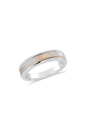 Sterling Forever Mishel Mother-of-Pearl Band Ring in Silver at Nordstrom Rack, Size 6