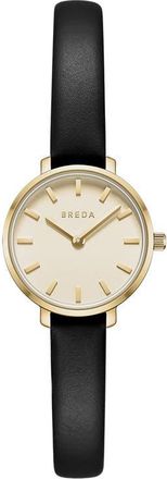 Breda Beverly Leather Strap Watch, 25mm in Gold at Nordstrom