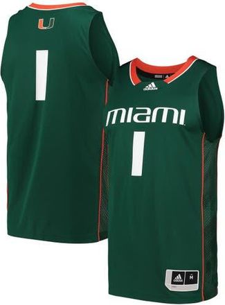 adidas Mens adidas 1 Green Miami Hurricanes Swingman Basketball Jersey at Nordstrom, Size Small