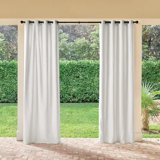 Frontgate Outdoor Curtain Solid Panel - Dune, 108 x 50 - Frontgate Resort Collection