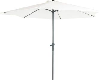 EDÈN JARDÍ Parasol fijo redondo de jardín, tela de 270 cm, aluminio, color beige