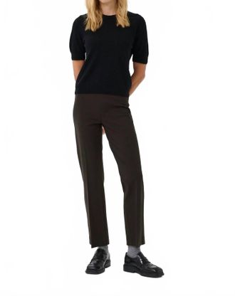 Part Two Ponta Straight Leg Pants In Chocolate Ganache