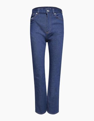 Lacoste Womens High-Waisted Flared Jeans - Blue - Size: 10/32in