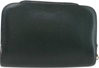 Louis Vuitton Pre-owned leren clutch - Dames - Vintage Clutch - Groen - ONE Size - Leer - Vintage