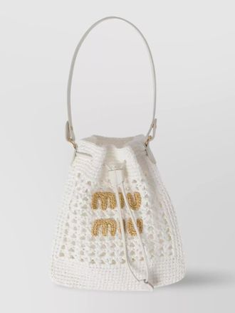 Miu Miu na na raffia bucket bag