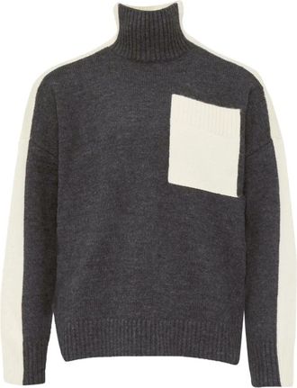 J.W.Anderson Grijze Sweatshirt Aw 25 Verhoog Stijl Comfort - Heren - Coltruien - Grijs - M - Truien & Vesten