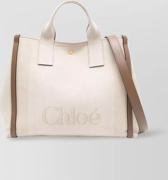 Chlo&eacute; chlo&eacute; carry cotton canvas tote bag