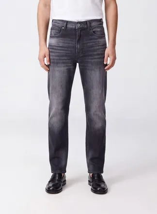 7 For All Mankind Jeans Easy Straight in denim stretch a gamba dritta