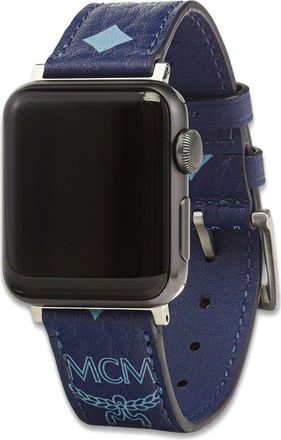 MCM Apple Watch Band in Visetos- S/M in Blue at Nordstrom
