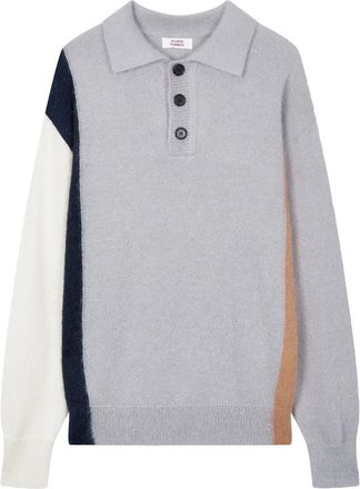STUDIO TOMBOY Polo in maglia fine - Grigio