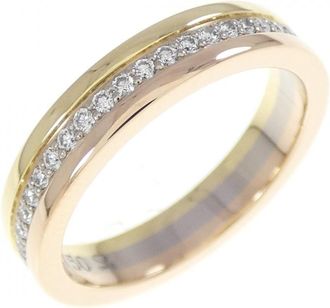 Cartier Pink Gold White Gold Yellow Gold Band Ring (Pre-Owned)