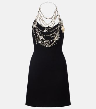 Oscar De La Renta Vestido corto adornado