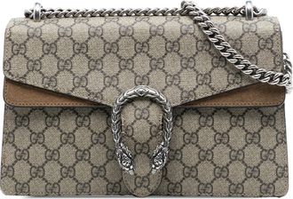 Gucci Womens Pre-owned Medium Gg Supreme Dionysus Shoulder Bag - Sage Green Textile - One Size