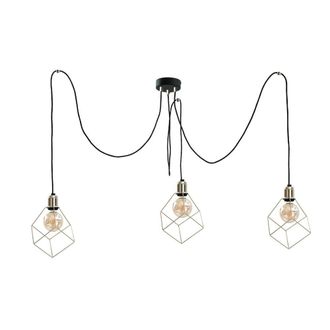 Netlighting Taho Cluster Pendant Ceiling Light Gold 3x E27