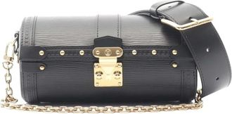 Louis Vuitton Pre-owned Vintage Trunk Shoulder Bag - Dames - Vintage Schoudertas - Zwart - ONE Size - Leer - Vintage