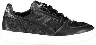 Diadora Black Leather Women Womens Sneaker