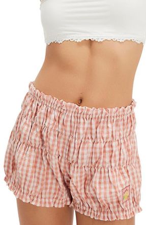 Free People Favorite Find Bloomer Pajama Shorts in Dusty Rose Combo at Nordstrom, Size X-Large