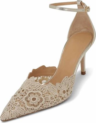 Arteana Womens Amalfi 75 Dorsay Heels In Cream