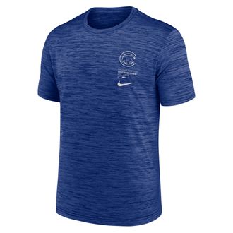 Nike Chicago Cubs Velocity Nike Mens Dri-FIT MLB T-Shirt in Blue | NKPQ4EWEJ-J0N