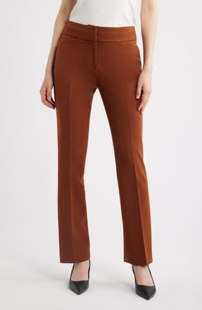 Tahari by ASL Bell Bottom Pants in Cinnamon at Nordstrom, Size 12P