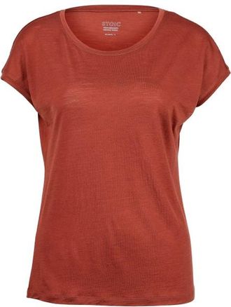 Stoic MerinoChill MMXX. G&ouml;teborg Loose Tee Merinoshirt f&uuml;r Damen | rot