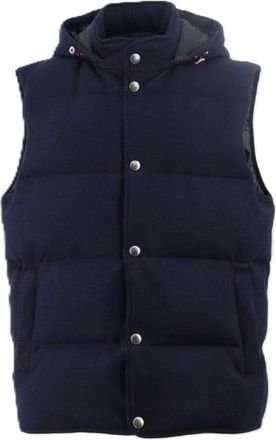 Eleventy Gilet in Nylon Cashmere - - Jackets - Uomo - Blu - L