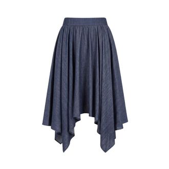 Trussardi Asymmetrische denim midi-rok - Dames - Rokken - Blauw - Maat: S Denim