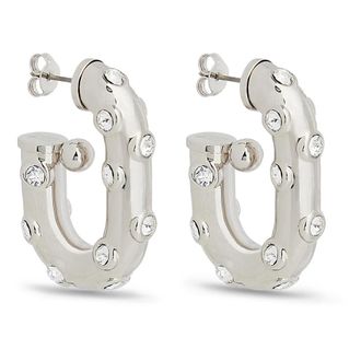 Paco Rabanne Rhinestone Link Oorbellen - Dames - Oorbellen - Grijs - ONE Size - Accessoires