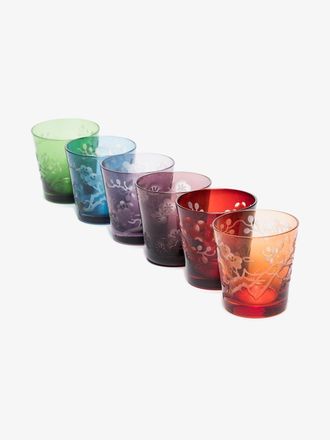 Pols Potten Multicolour Blossom Glass Set - Unisex - Glass