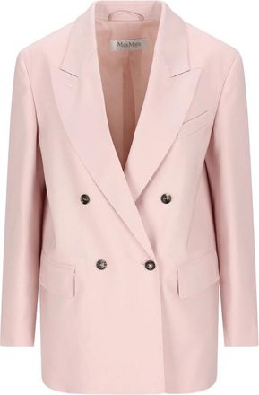 Max Mara Pink Peaked Lapel Blazer