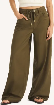 Nautica Womens Wide Leg Drawstring Pant