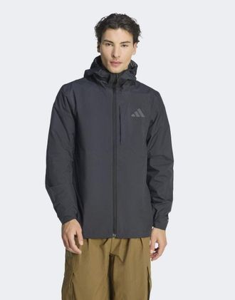 adidas Terrex multi 2.5layer climaproof - Giacca antipioggia nera-Nero