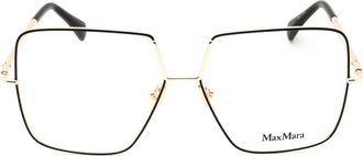 Max Mara MM5120 Oversized Metal Eyeglasses - Gold