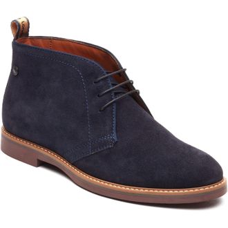 Base London Carlton Chukka Leren Herenschoenen in Marineblauw